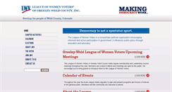 Desktop Screenshot of lwvgreeleyweldcounty.org